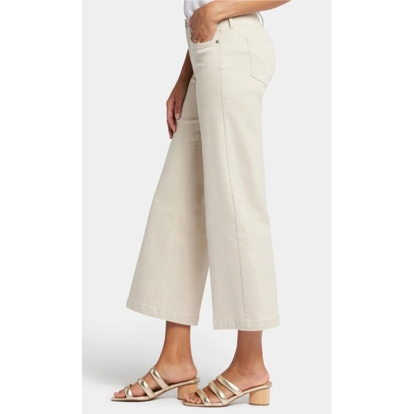 NYDJ Womens Teresa Wide Leg Ankle Jeans Size 10 Cream Lift Tuck‎ Technology - Picture 5 of 10